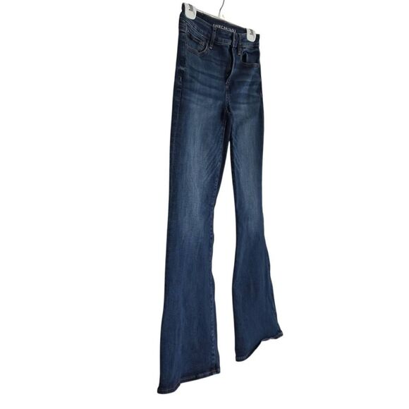 American Eagle Women's Size 2 Short Blue Low Rise Flare Jeans - Picture 7 of 7